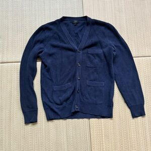Classic J. Crew Navy Blue Cardigan, S
